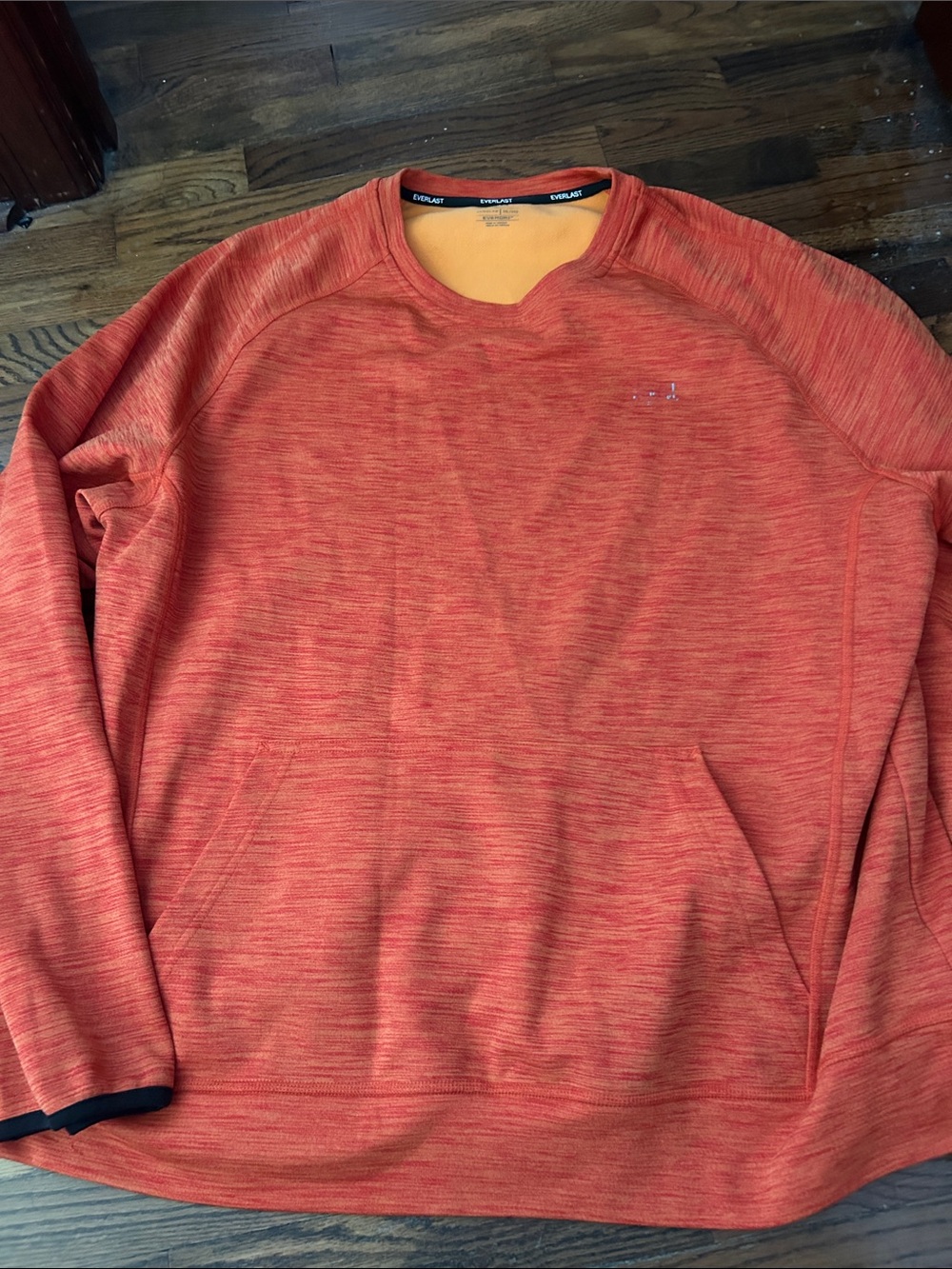 Everlast Men's Orange Heather Crewneck Sweatshirt